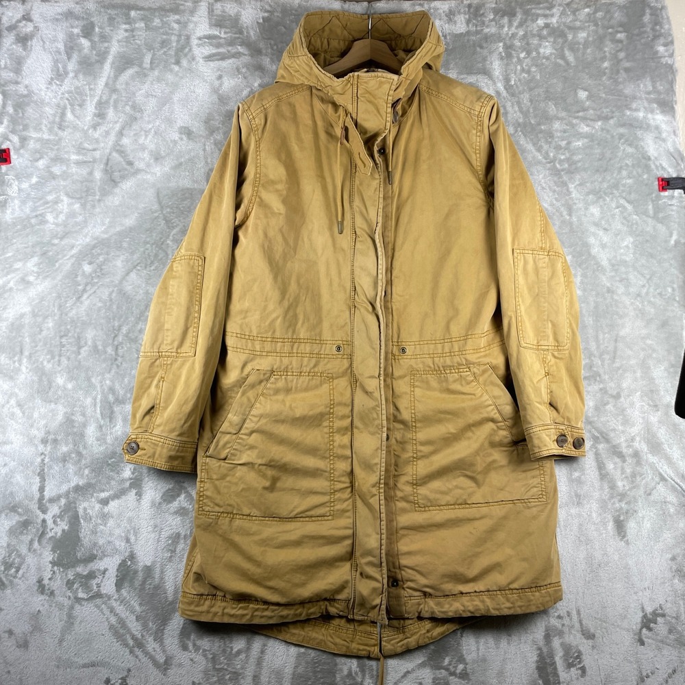 GAP Fishtail Parka Jacket Mens Large Tall Hooded Removable Liner Military Jacket